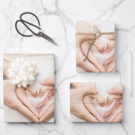 Hojas de papel para envolver novias de bodas elega