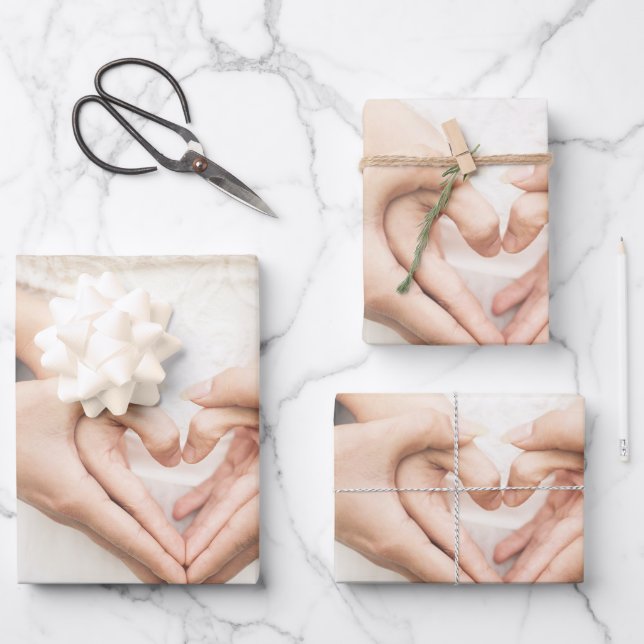 Hojas de papel para envolver novias de bodas elega (Anverso)