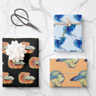 Hojas de papel para envolver peces Betta