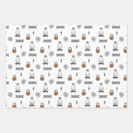 Hojas de papel para patineta fantasma de Halloween