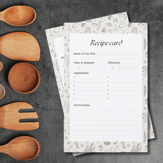 Hojas de papel para recetas de su familia (Subido por el creador)
