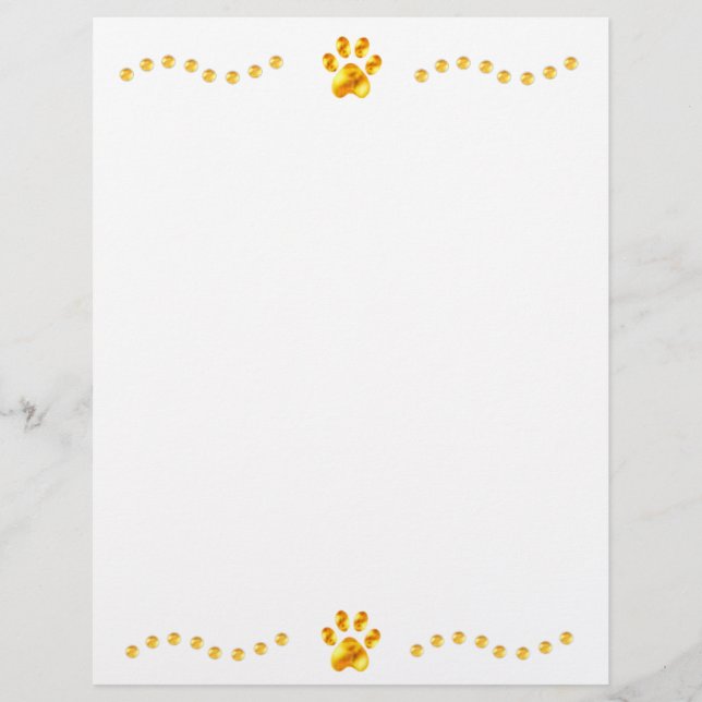 Hojas de papel patas de oro elegantes (Anverso)