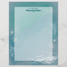 Hojas de papel rayado Jellyfish Jive