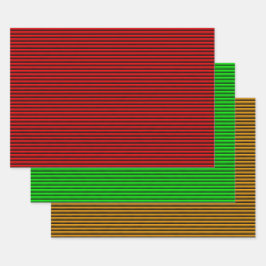 Hojas De Papel Rojo, Verde Y Dorado