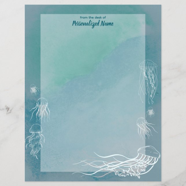 Hojas de papel sin bordes Jellyfish Jive (Anverso)