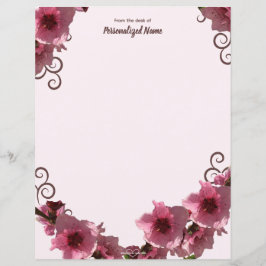 Hojas De Papel Sin Borrador De Flores De Enfoque