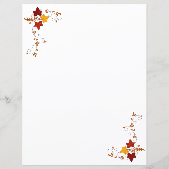 Hojas de papel - Viñetas de otoño (Anverso)