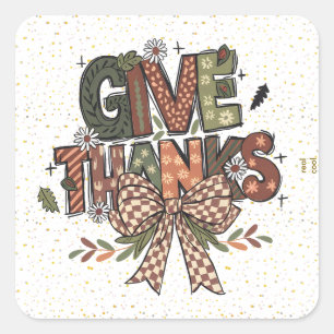 Hojas de pegatinas de patchwork de agradecimiento