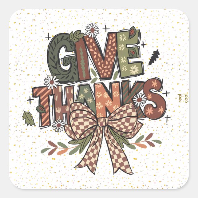 Hojas de pegatinas de patchwork de agradecimiento (Anverso)