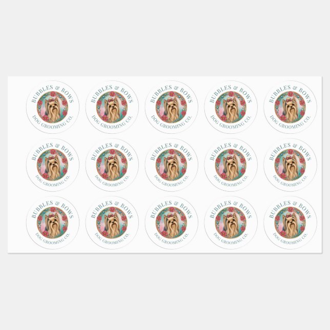 Hojas de pegatinas impermeables para Yorkshire Ter (Hoja)