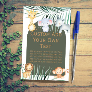 Hojas de Personalizados del tema de la jungla de S