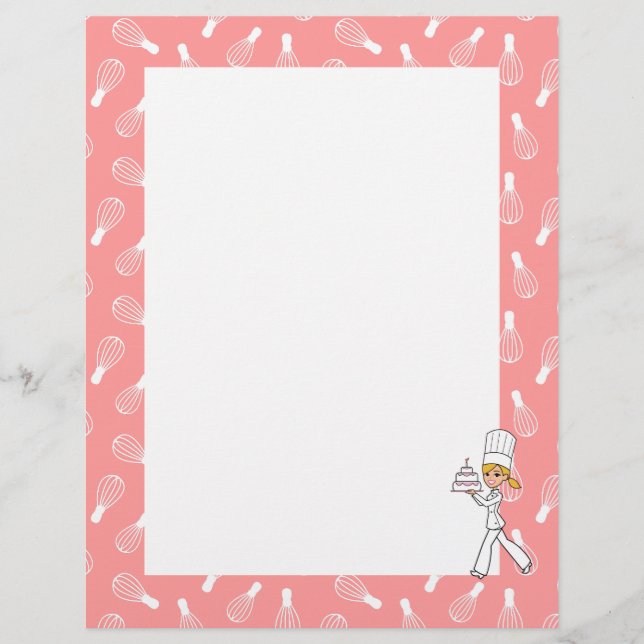 Hojas de recetas de arte con temas de cocina (Anverso)