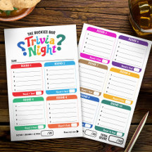 Hojas de respuestas de juegos de trivia 50 pregunt