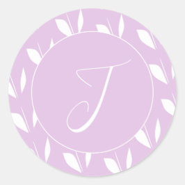 Hojas de silueta blanca sello para sobres púrpura