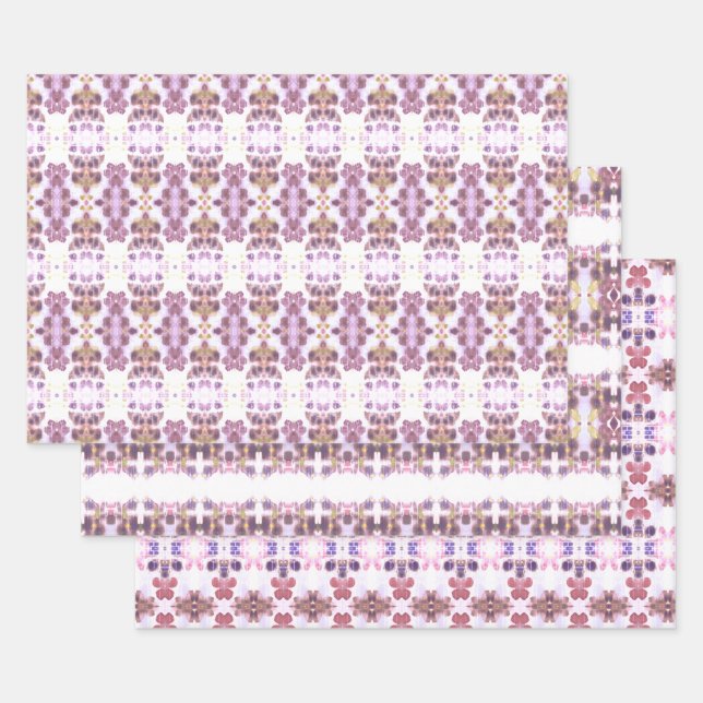 Hojas de tenedor de papel de aluminio rosa y malva (Set)