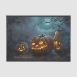 Hojas del papel seda de la calabaza de Halloween