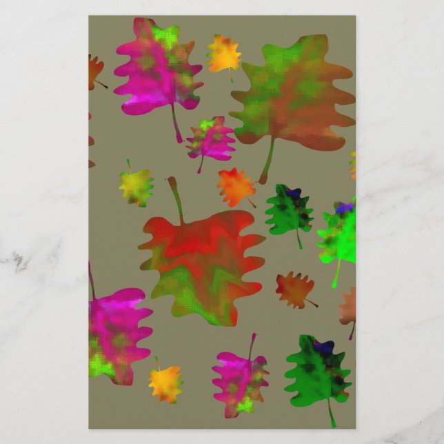 Hojas divertidas acuarela (Anverso)