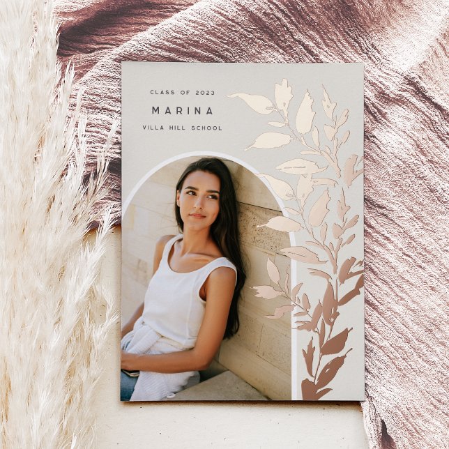 Hojas engañadas | Invitación de graduación de foto (Subido por el creador)