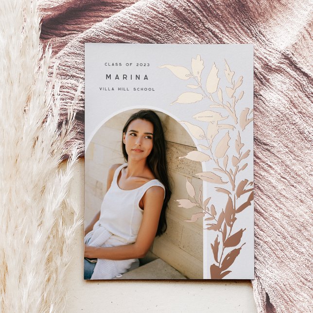 Hojas engañadas | Invitación de graduación de foto (Subido por el creador)