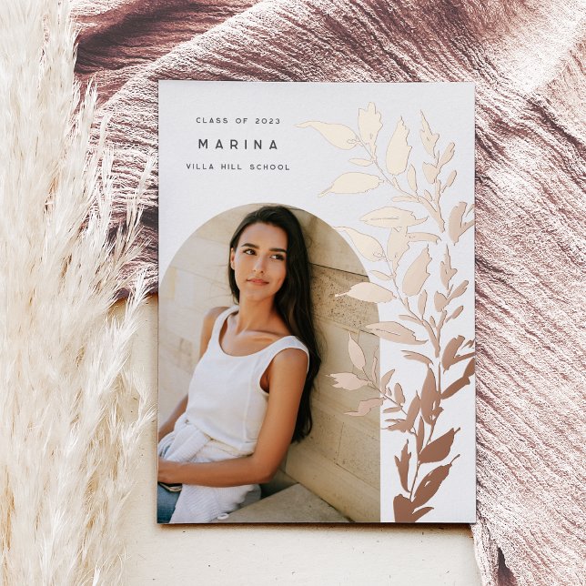 Hojas engañadas | Invitación de graduación de foto (Subido por el creador)