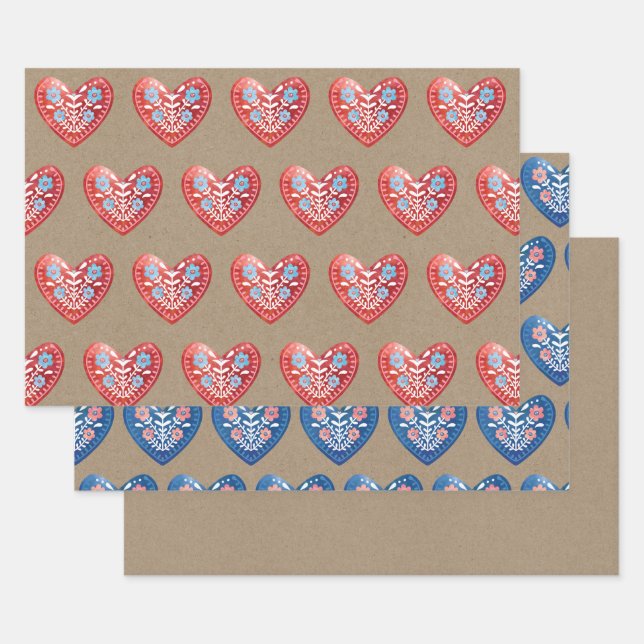 Hojas Escandinavas para envolver el corazón (Set)