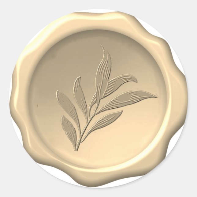 Hojas estampadas con sello de cera Foliaje botánic (Anverso)