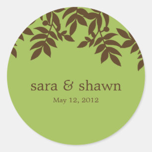 Hojas exuberantes favorecen a Pegatinas o Sellos p