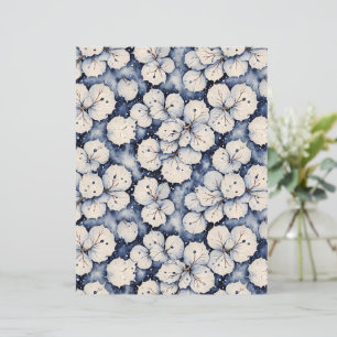 Hojas florales blancas de invierno