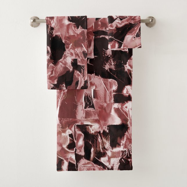 Hojas flotantes de cobre o rocas sobre fondo oscur (In situ)