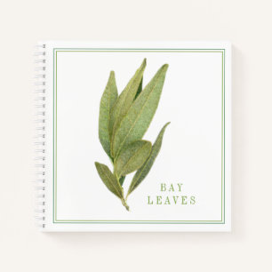 HOJAS FRESCAS DE LAUREL Cuaderno en espiral 8.5x8.