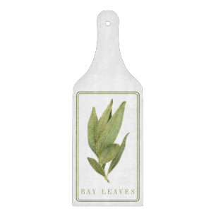 HOJAS FRESCAS DE LAUREL Tabla de cortar de vidrio
