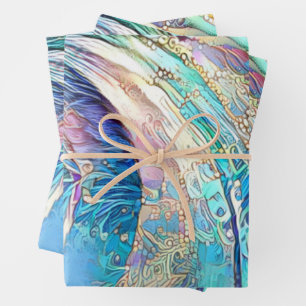 Hojas giratorias de flores exóticas