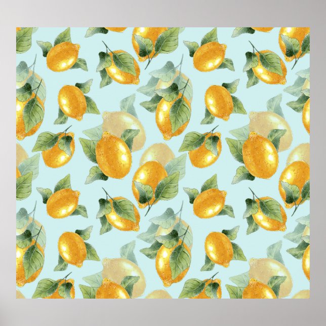 Hojas Lemons: Impresión sin inconvenientes de acua (Frente)