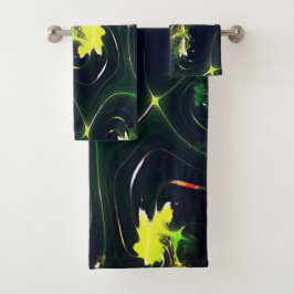 Hojas metálicas abstractas con trazas llamativas,