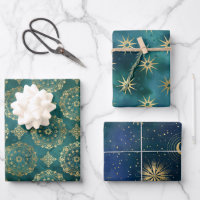 Hojas místicas de papel verde celestial