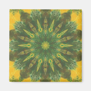 Hojas otoñales - imán kaleidoscopio abstracto birc