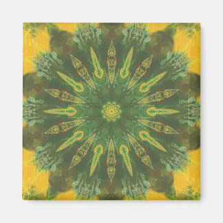 Hojas otoñales - imán kaleidoscopio abstracto birc