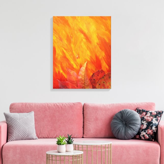 Hojas otoñales Lienzo envuelto (Insitu (Sala de estar))