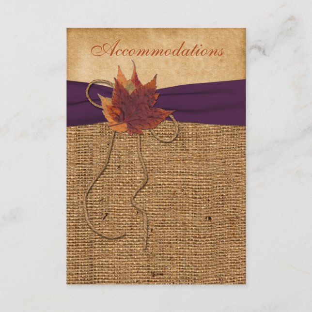 Hojas otoñales, tarjeta de gabinete del Boda Burla (Anverso)
