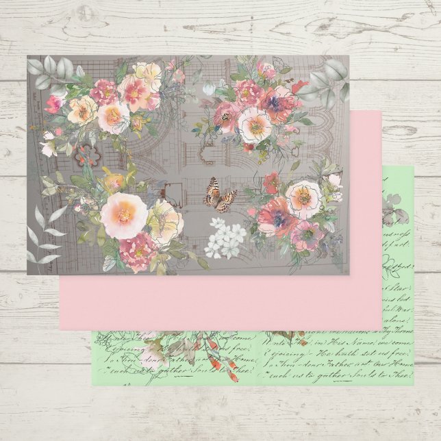 Hojas planas de desconexión de papel envueltas de  (Designed by Willow & Woad)