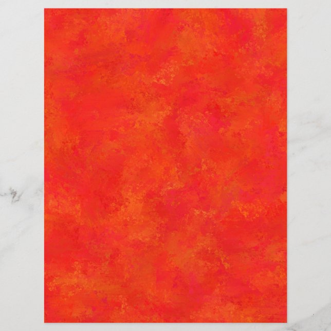 Hojas planas de papel con patrón abstracto naranja (Anverso)