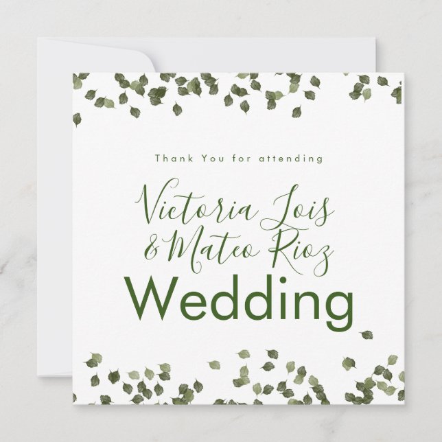 Hojas que Caen Otoño Gracias Boda (Anverso)