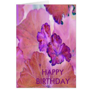 Hojas rosadas de geranio