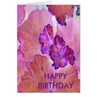 Hojas rosadas de geranio