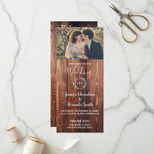 Hojas rusas en el programa de bodas con fotografía