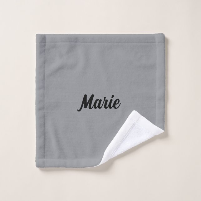 hojas simples personalizadas azul morado negro aña (Toallita)