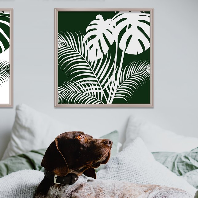Hojas tropicales 1 blanco en la impresión de arte  (Subido por el creador)