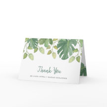 Hojas Tropicales | Agradecimiento Verde y Blanco