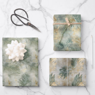 Hojas tropicales blancas de oro verde