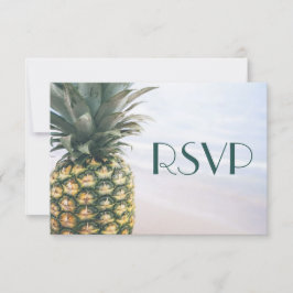Hojas tropicales Boda hawaiana de piña RSVP